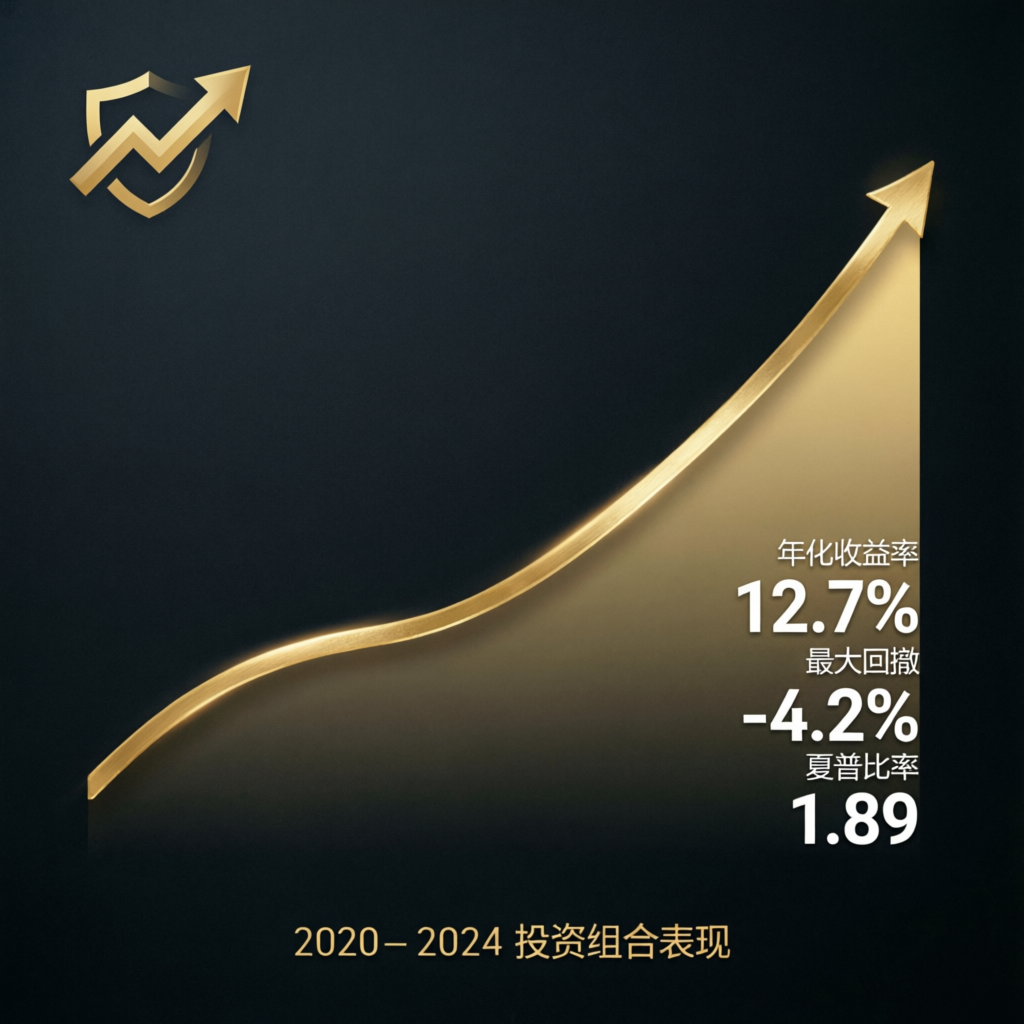 Portfolio performance chart showing consistent growth