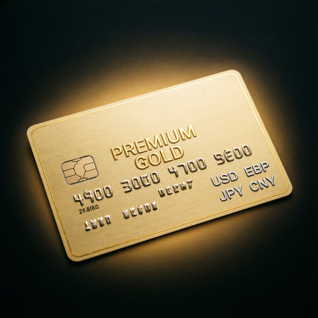 Premium Gold Card Representing Elite Trading Service