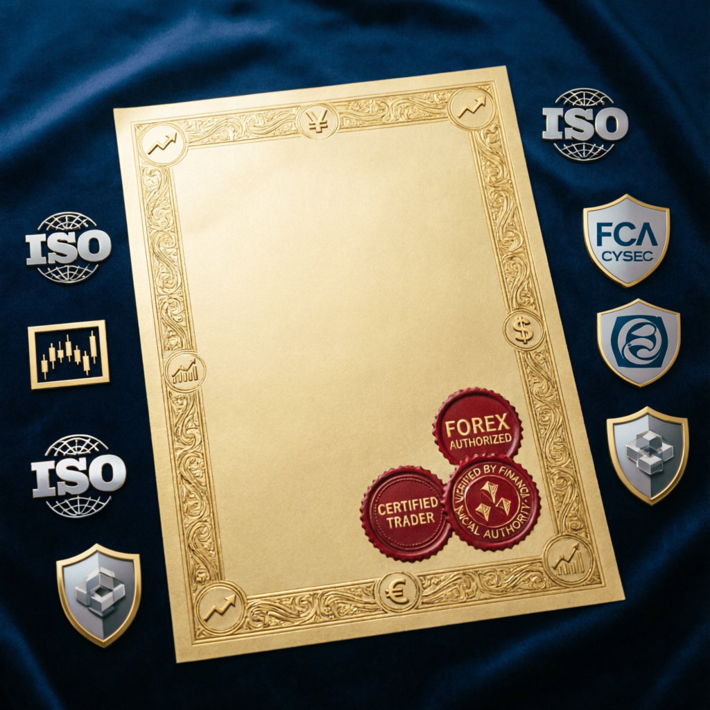 Professional forex trading certification and verification document