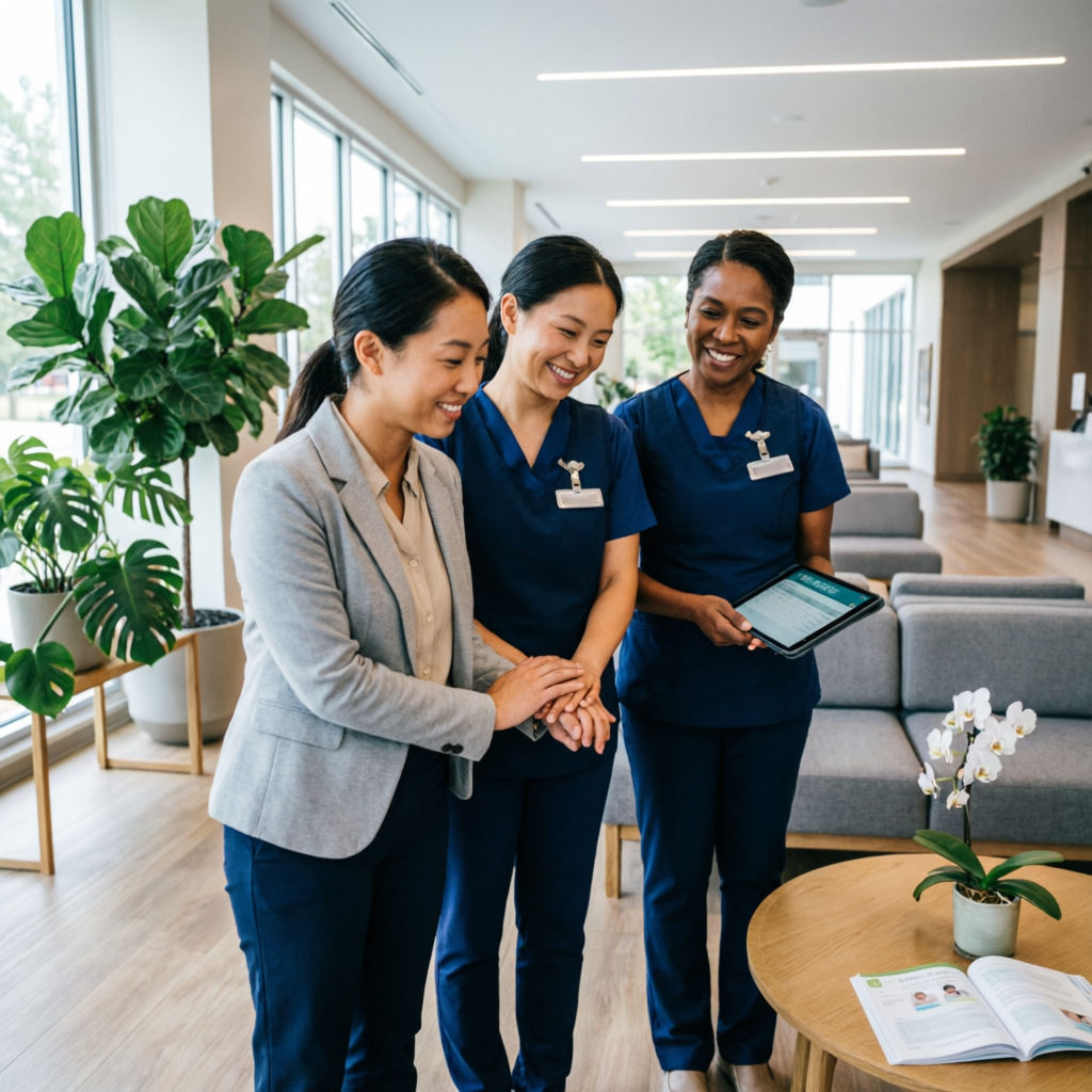 Care Gray Age Home professional care team in a bright modern facility