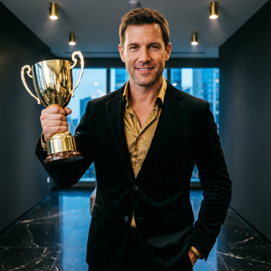 Successful funded trader celebrating prop firm challenge completion with All Prop Funding