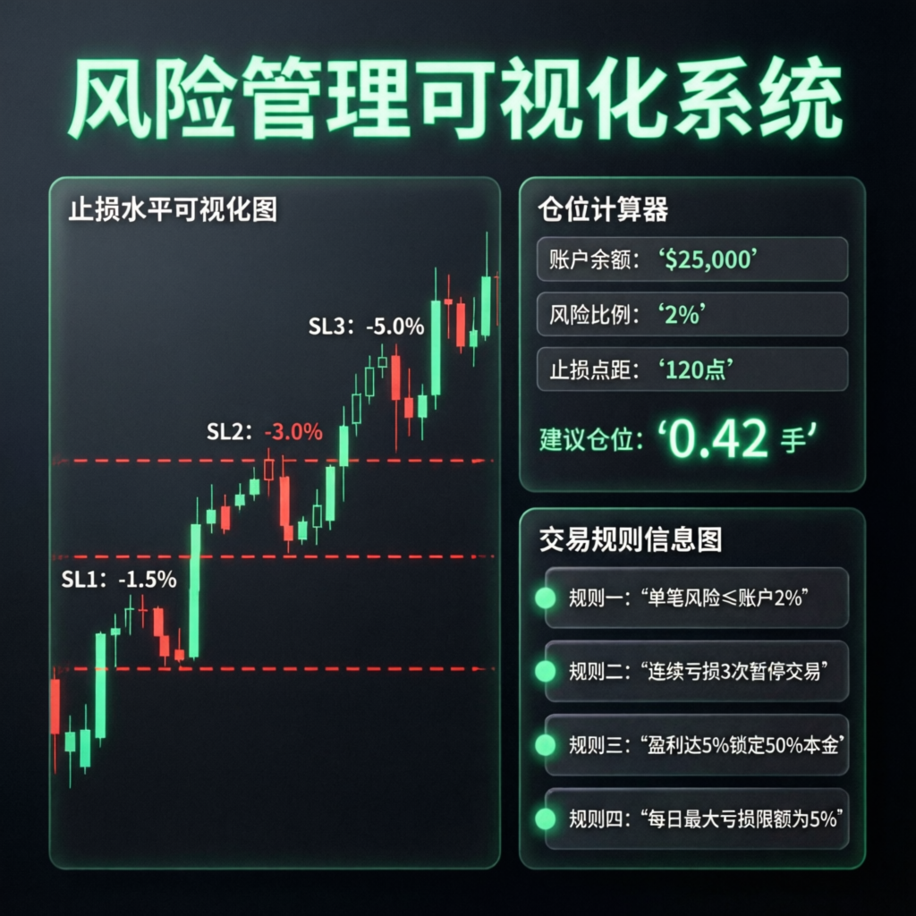 Risk management visualization for Topstep account sizing