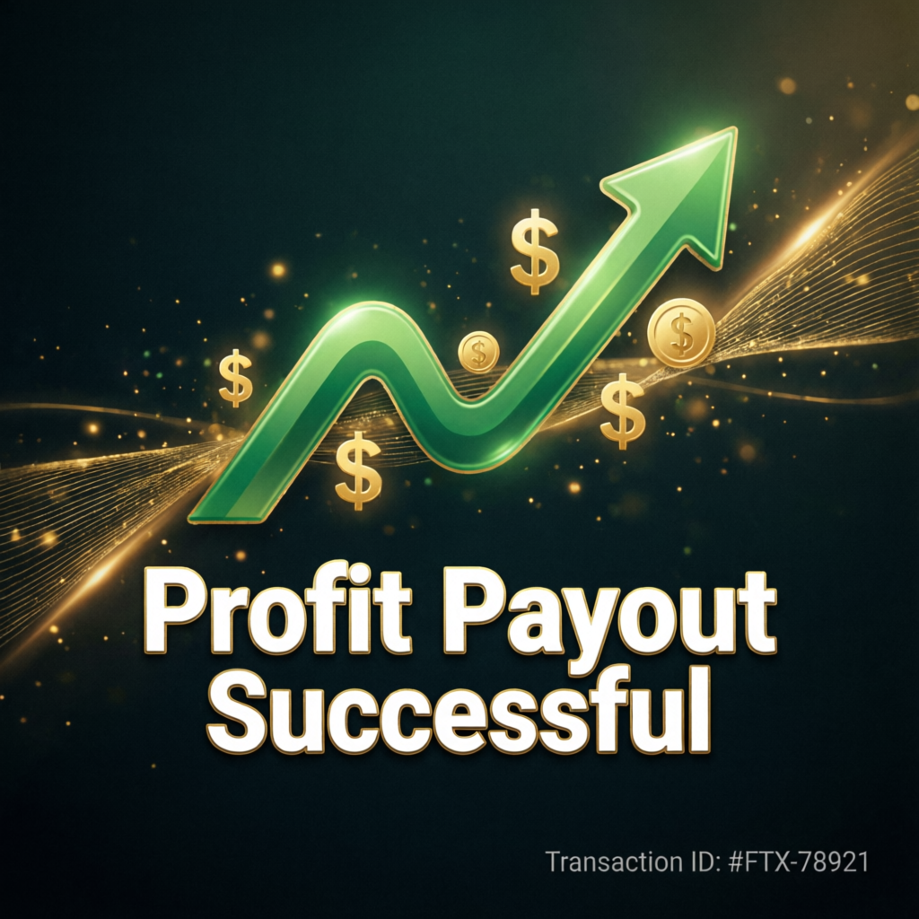 Profit payout successful notification for Topstep funded account