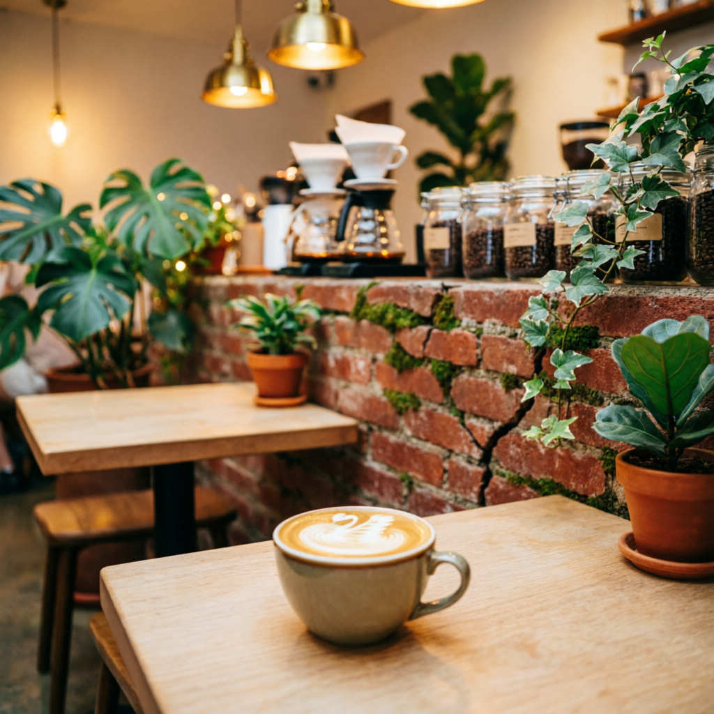 Cozy coffee shop interior