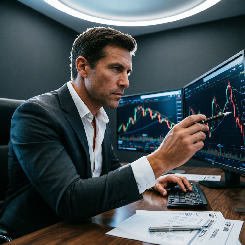 Professional trader analyzing Apex Trader Funding charts