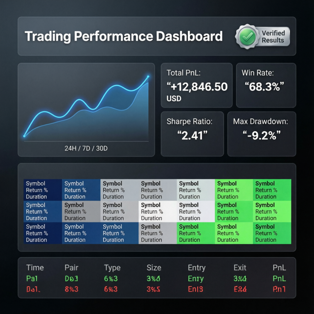 Trading Performance Dashboard Verified Results