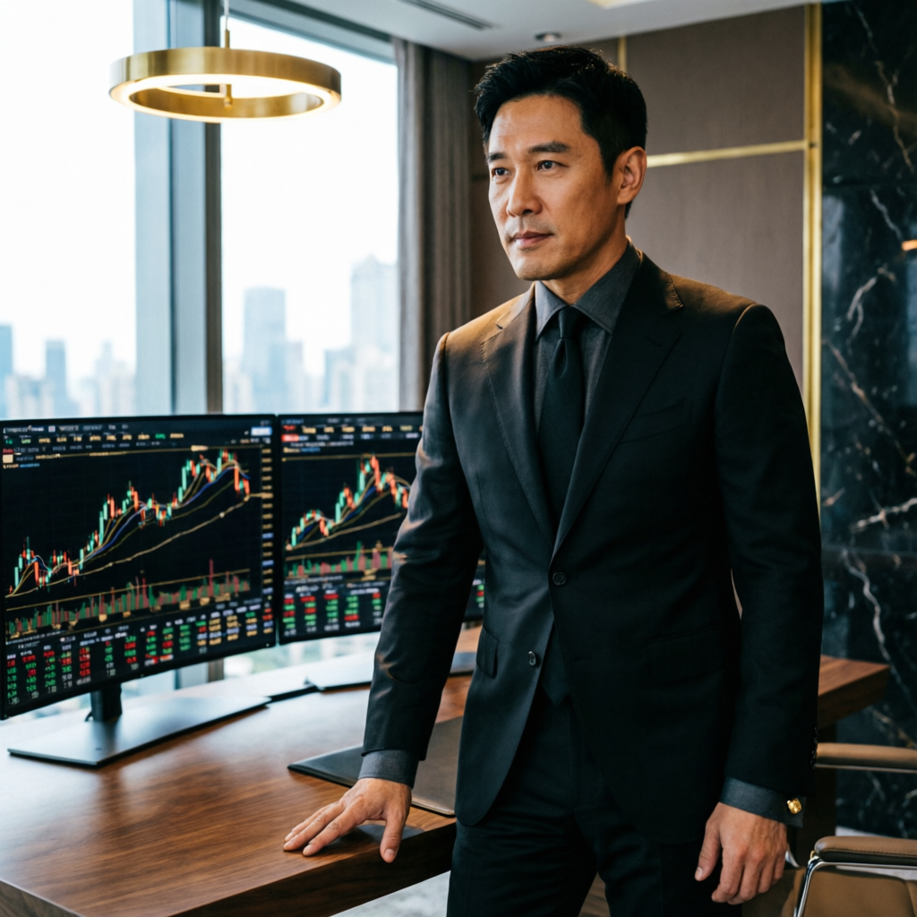 Professional Topstep trader analyzing forex charts