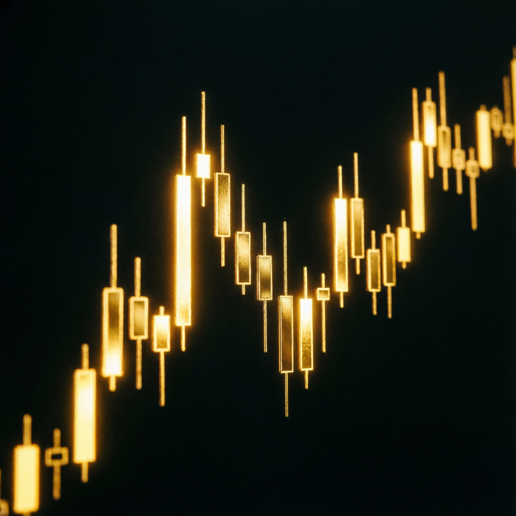 Gold trading chart showing consistent profits