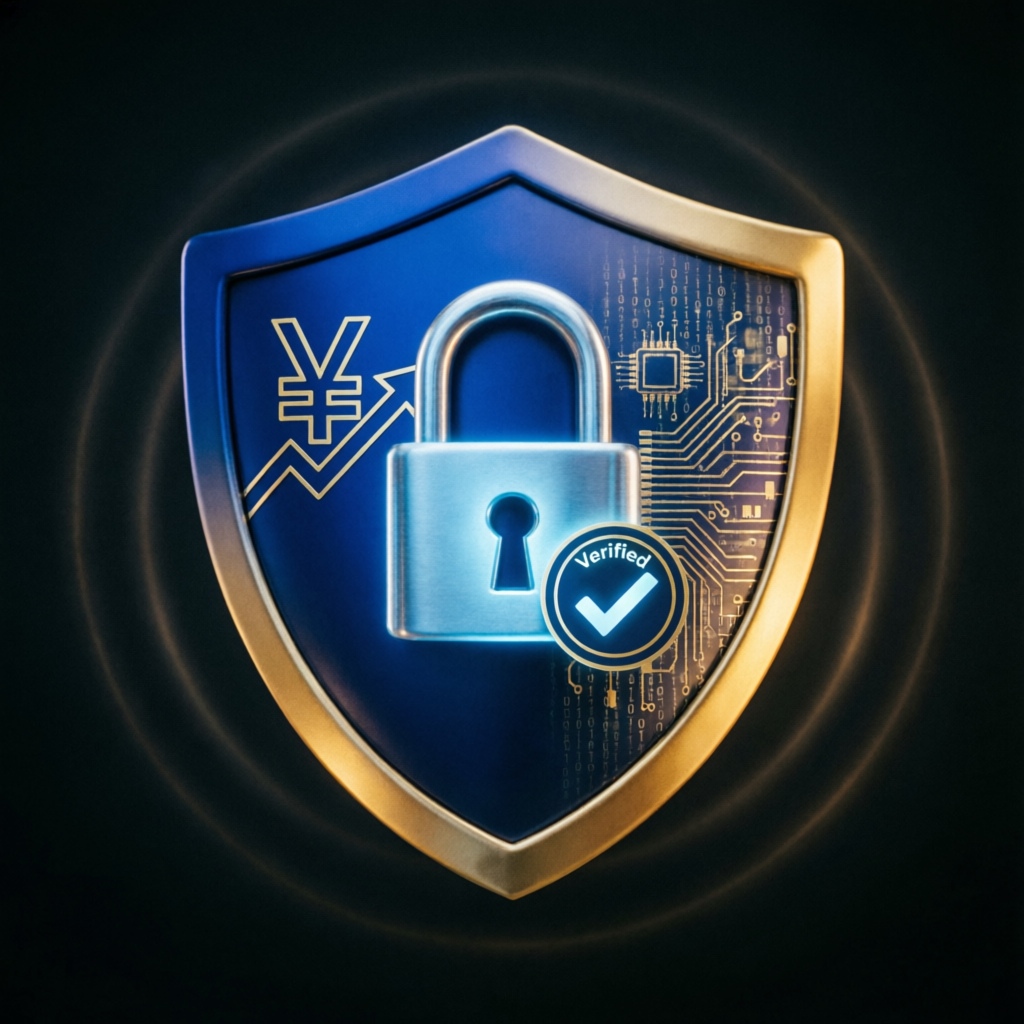 Trust and security shield with financial elements