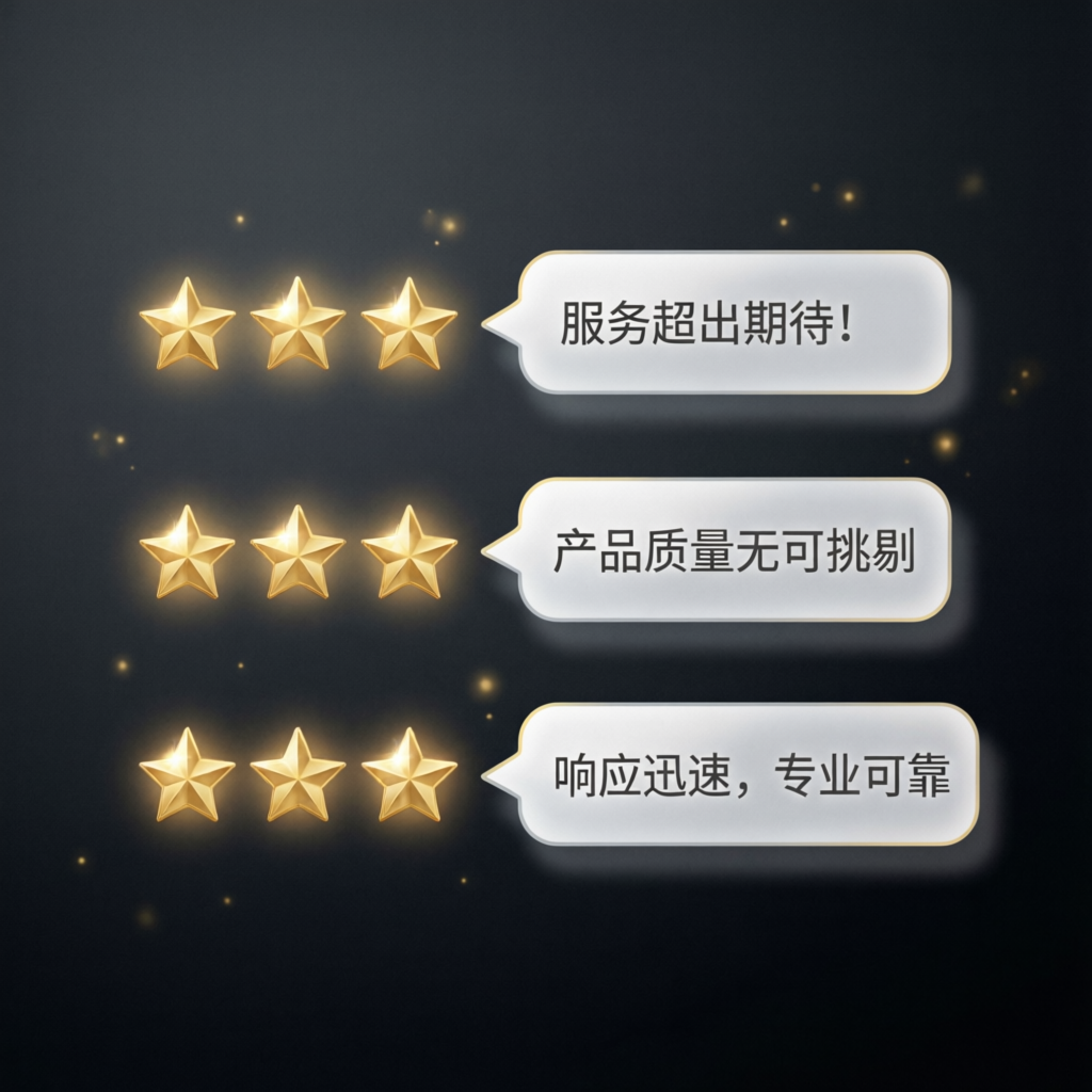 Five star reviews and testimonials concept