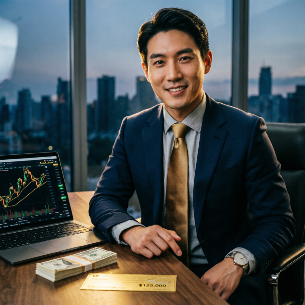Successful trader with funded account payout