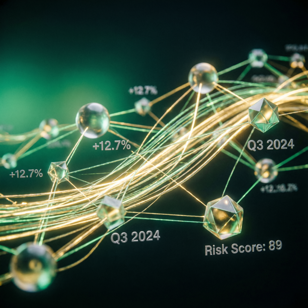 Financial analytics and risk score visualization