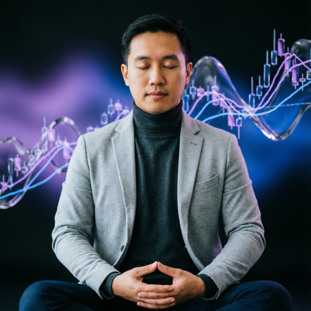 Trader maintaining trading psychology and discipline for prop firm success