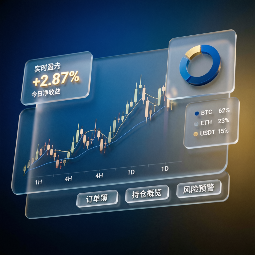 Apex Trader Funding Dashboard with Glassmorphism UI