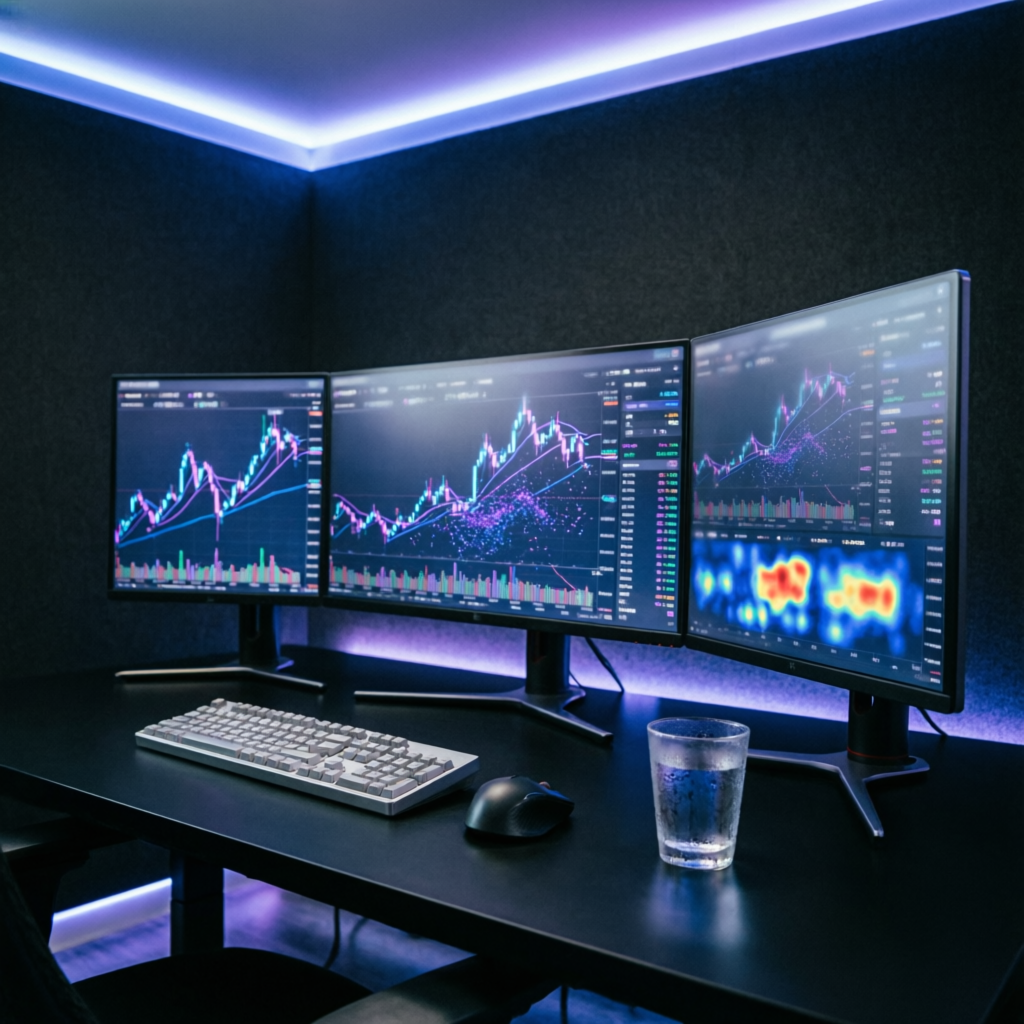 Professional Trading Setup with Multiple Monitors