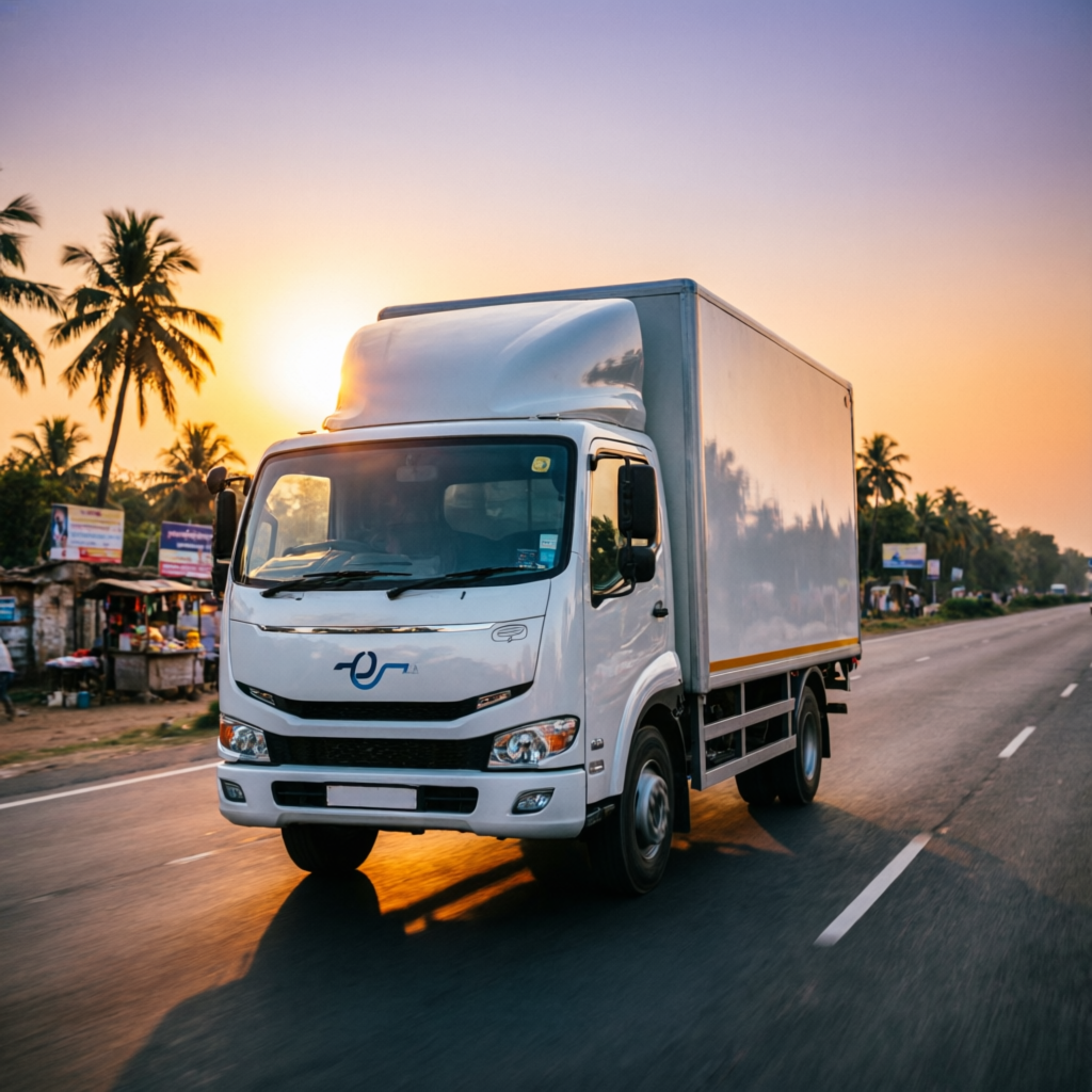 Truck on highway