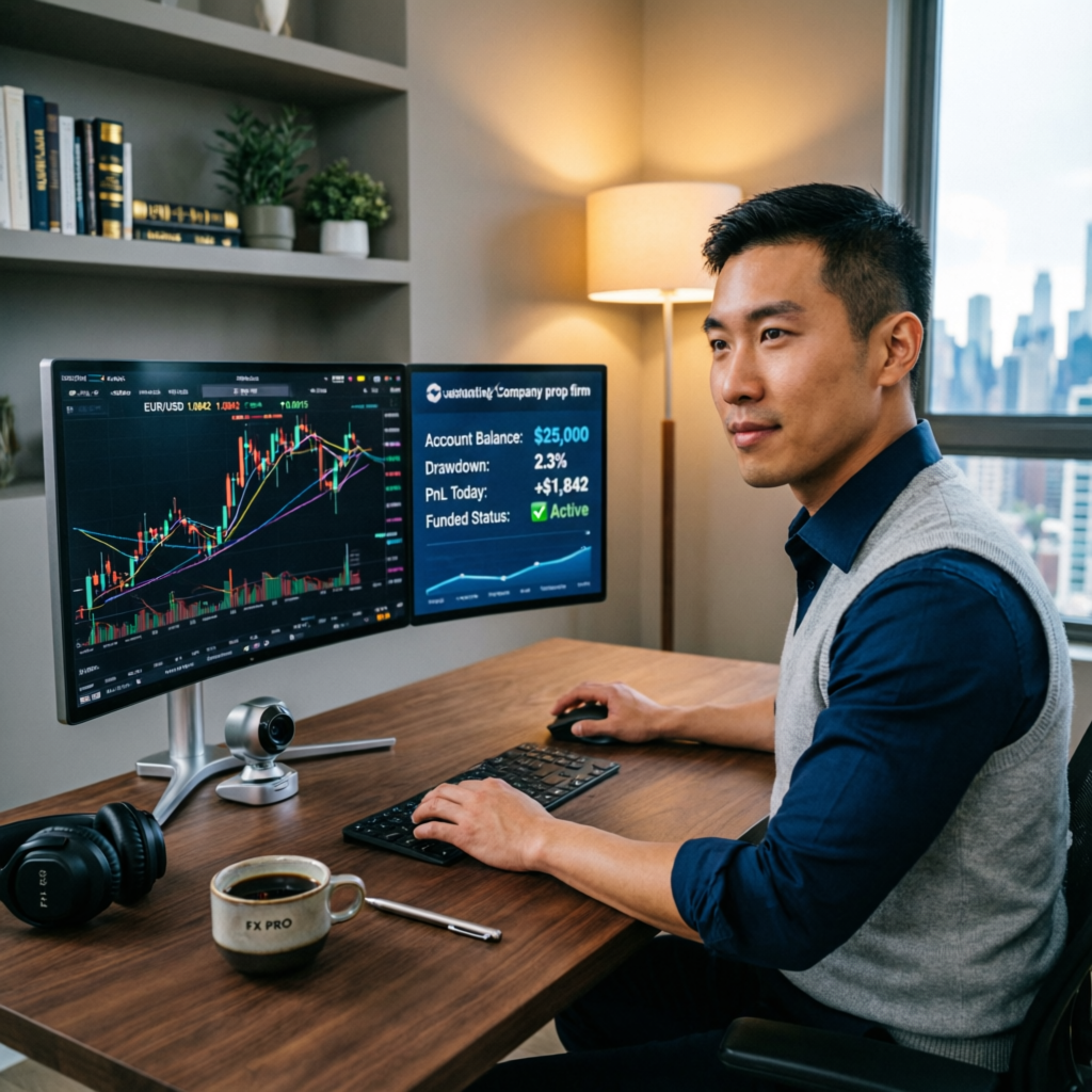 Successful funded account trader using PFM Capitals prop firm services