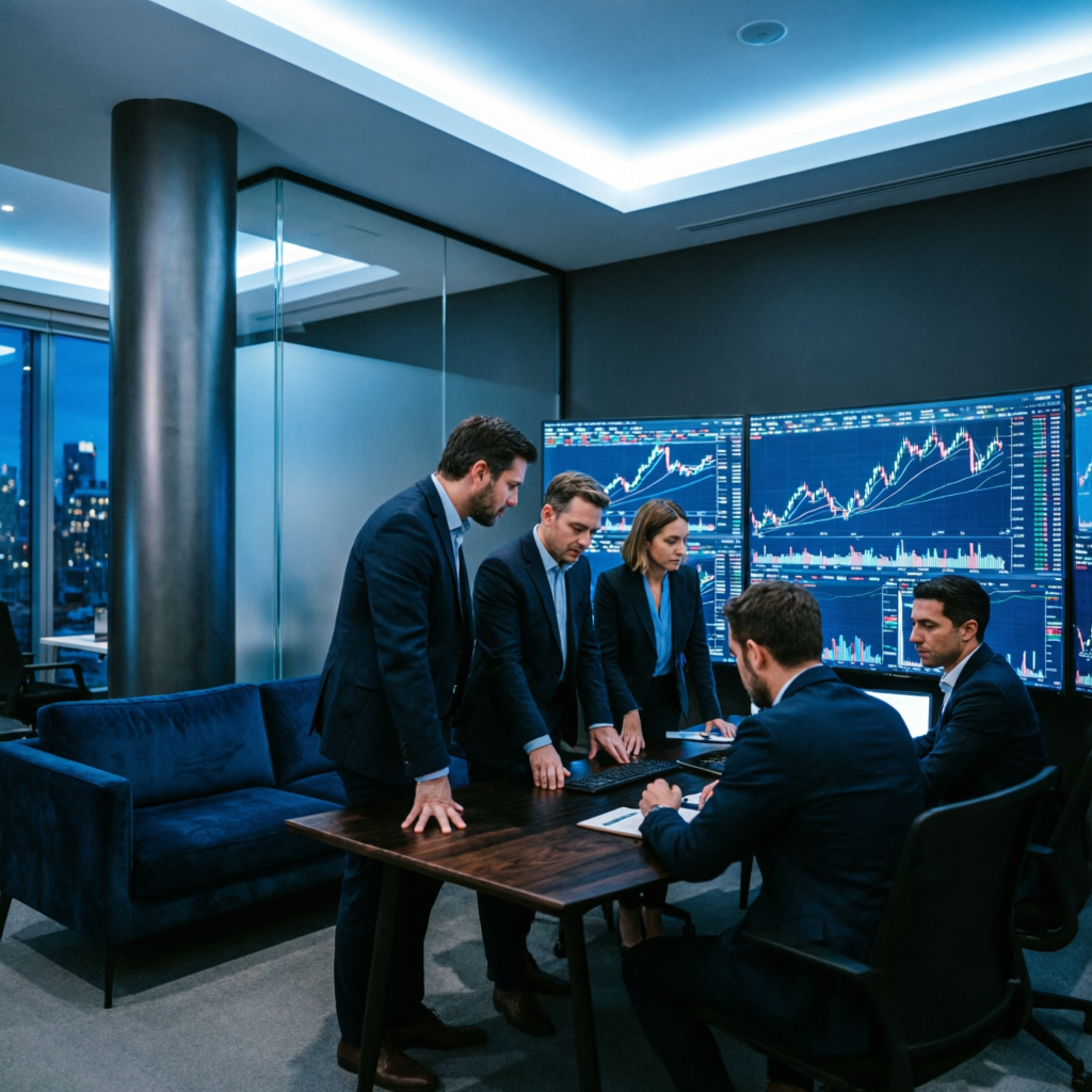 Professional team managing prop firm challenges and funded accounts