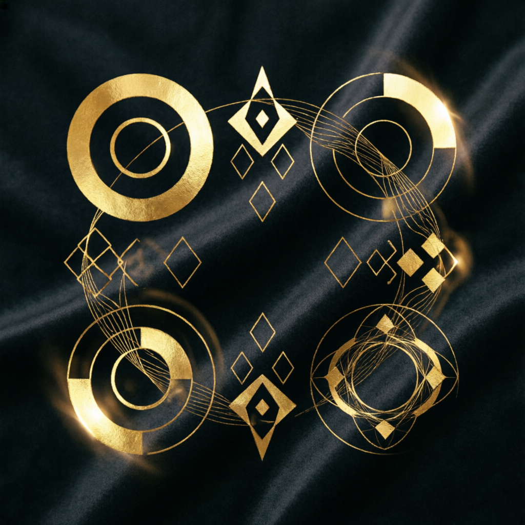 Luxury gold geometric patterns representing Apex Trader Funding consistency rules