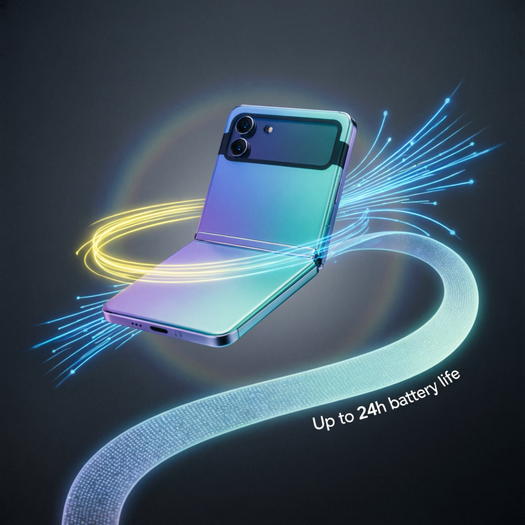 Автономность Samsung Galaxy Z Flip8 до 24 часов Samsung Galaxy Z Flip8 батарея быстрая зарядка автономность