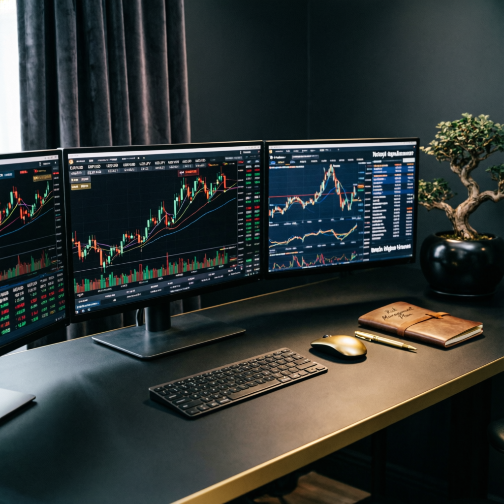 Professional trading setup for prop firm success