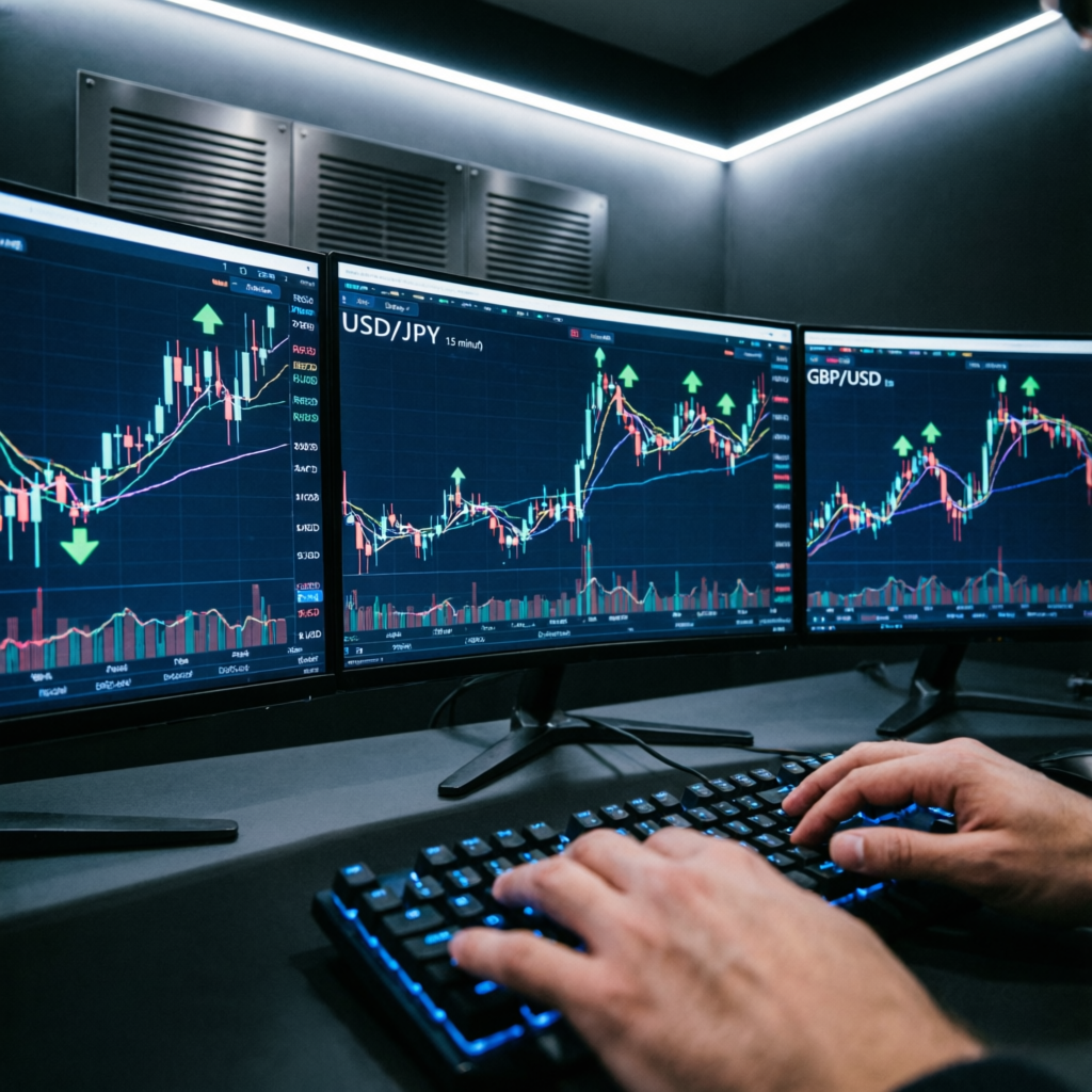 Professional trader executing City Traders Imperium challenge strategy