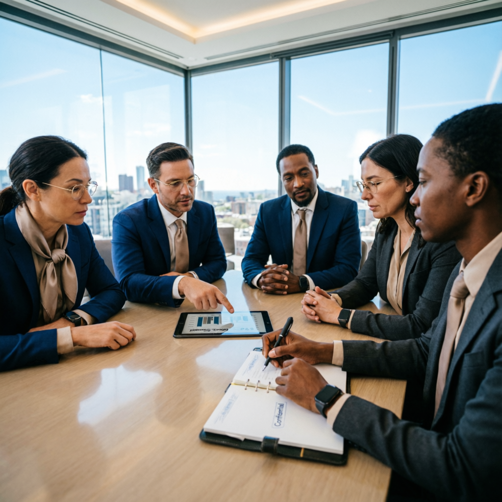 Professional team collaboration