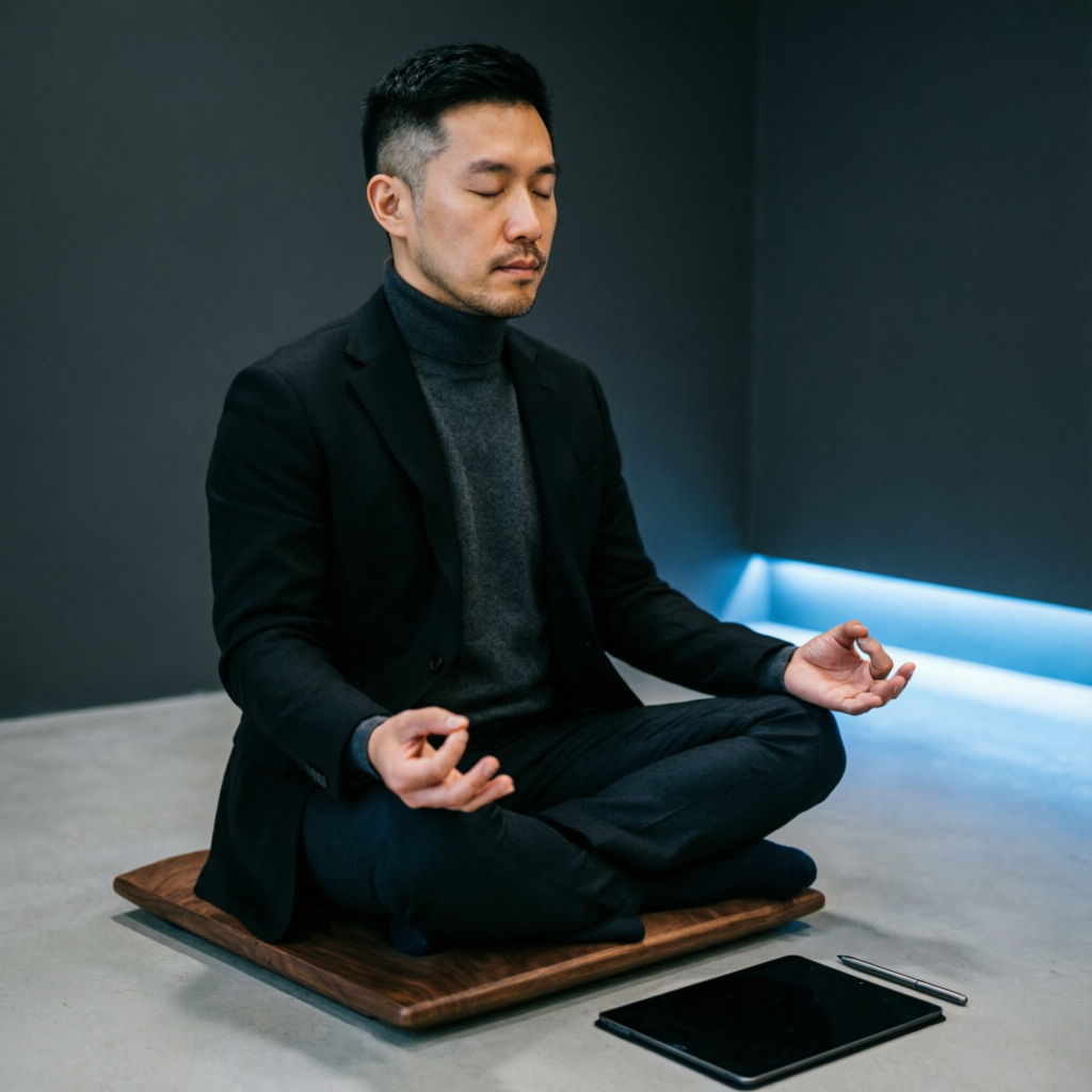 Trader practicing mindfulness and trading psychology