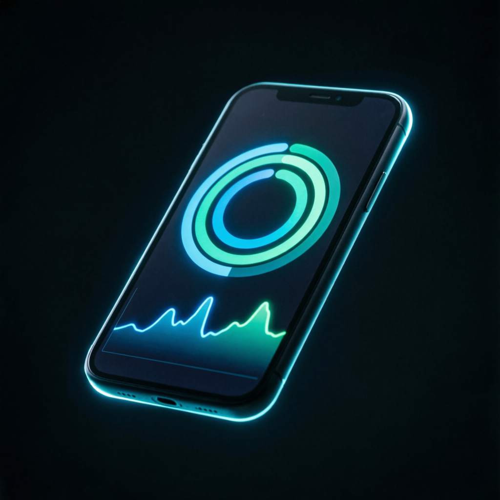 Pulsewave health app glowing activity rings