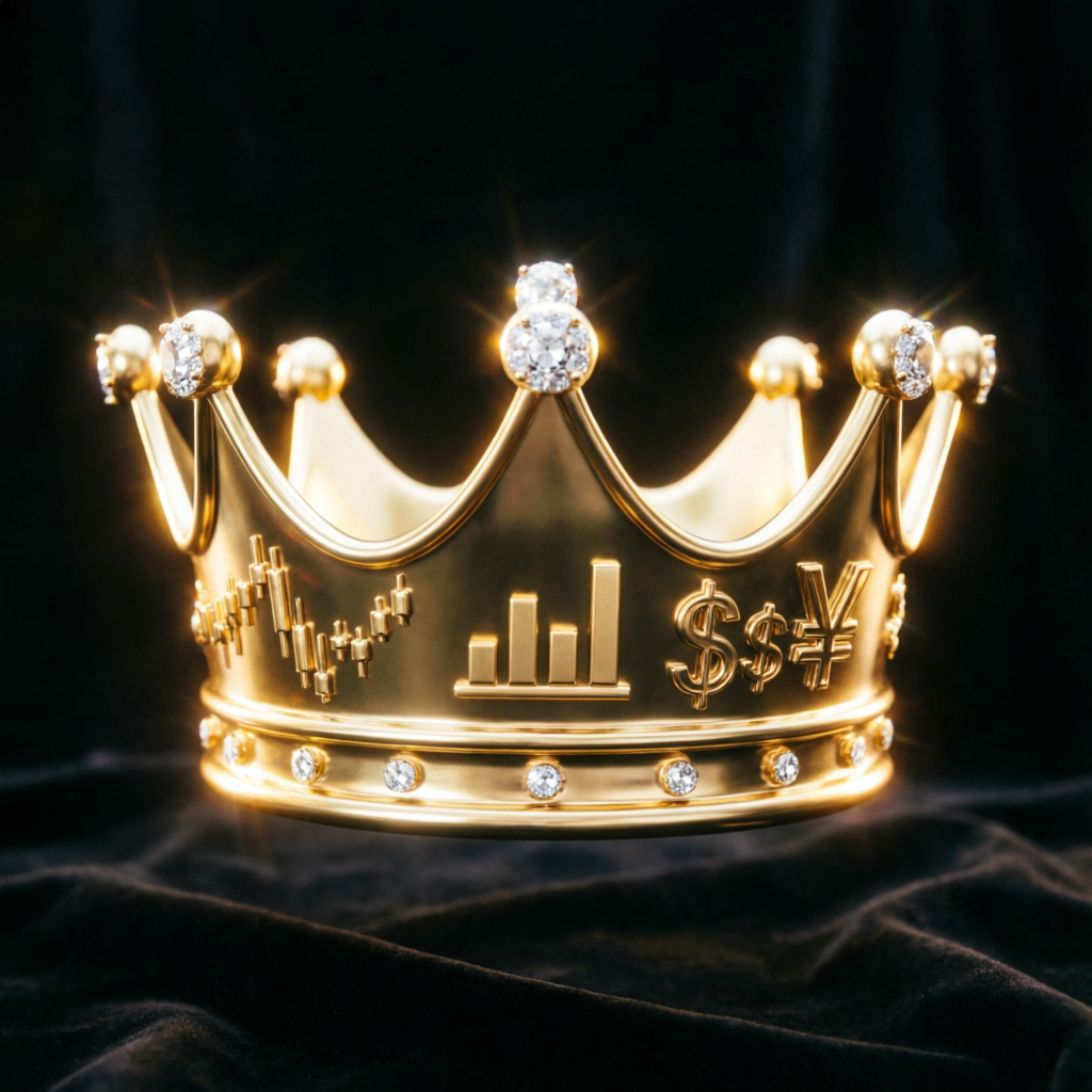 Premium VIP Membership - Golden Crown with Trading Elements