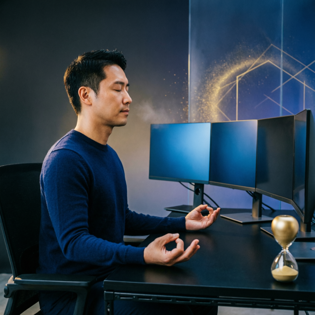 Trading psychology and discipline concept