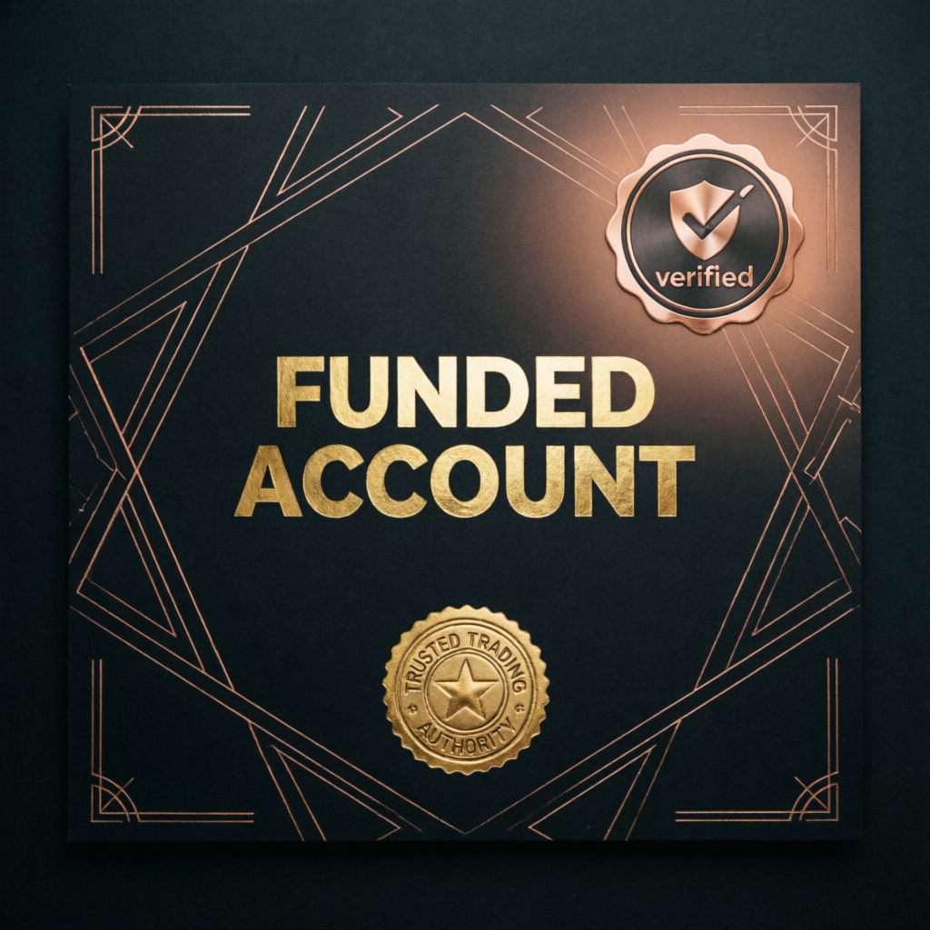 Premium funded account certificate with verified badge
