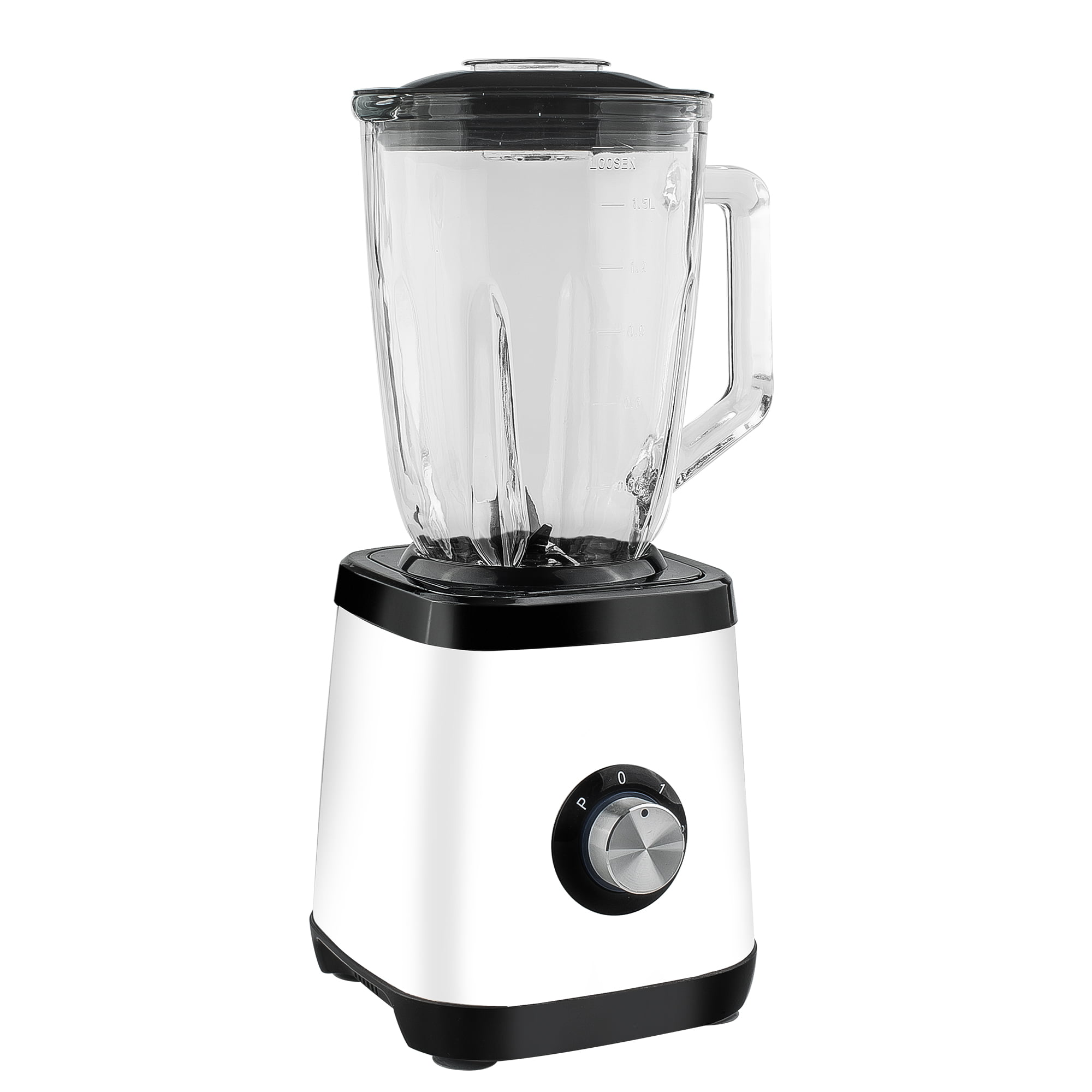 Batidora de vaso cristal 1.5L 1000W blanca cocina