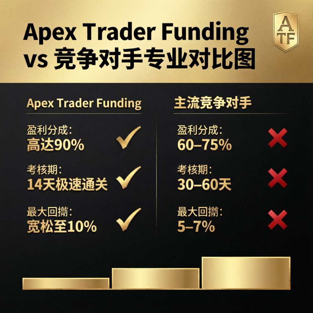 Apex Trader Funding vs competitors professional comparison chart