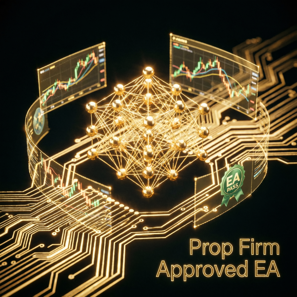 AI-powered trading algorithm with golden neural network for prop firm passing EA