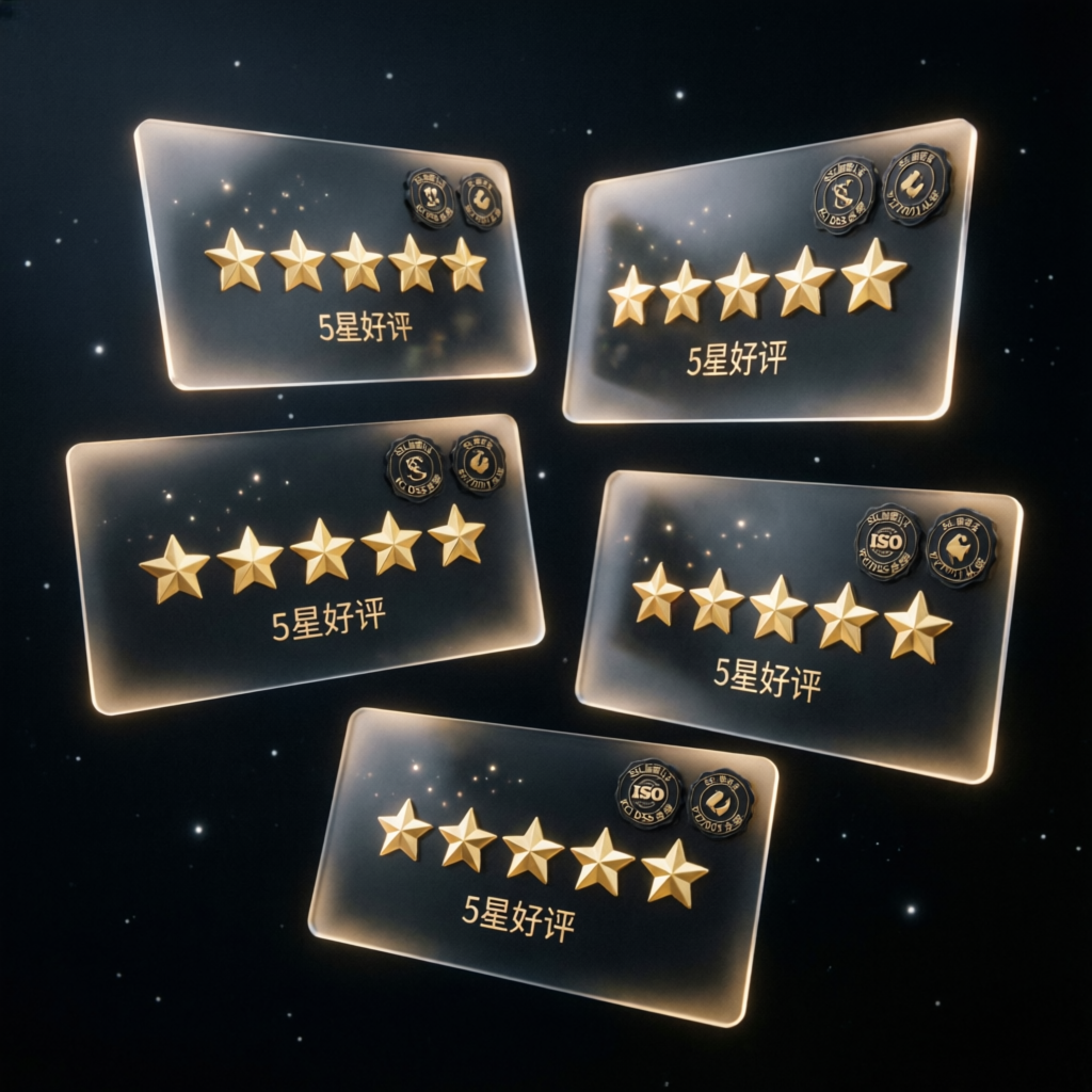 Premium 5-star review cards representing All Prop Funding client testimonials