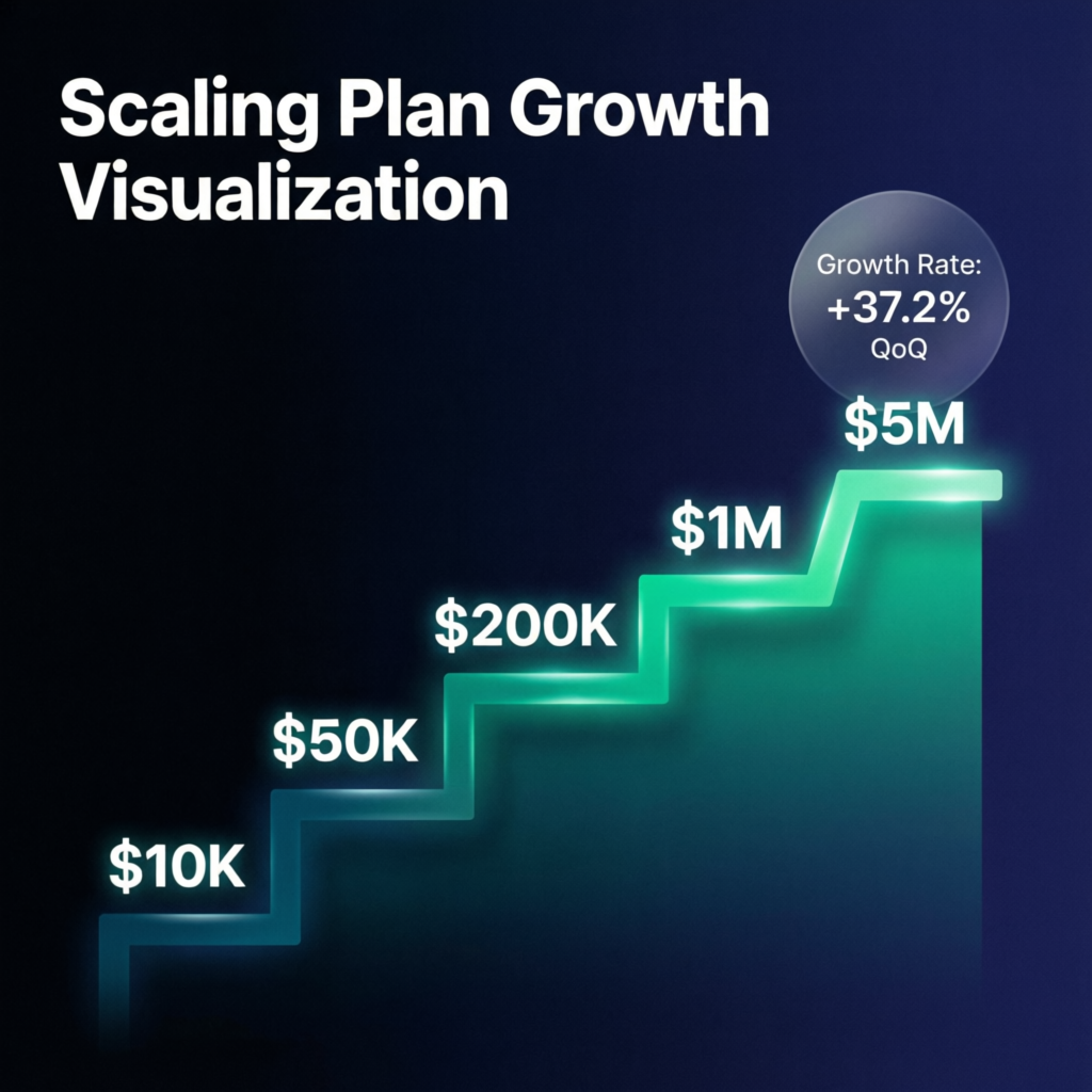 Scaling plan growth visualization
