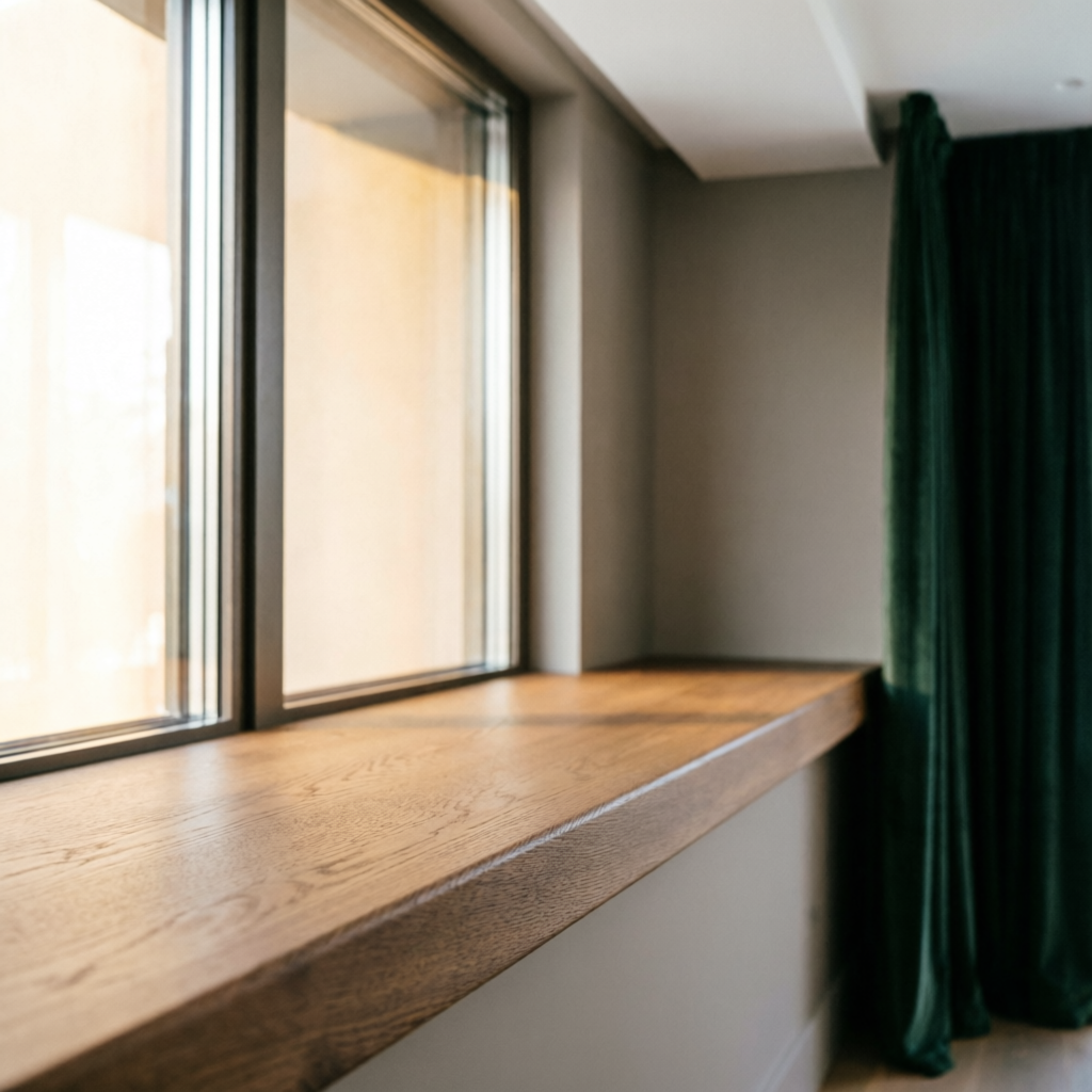 Деревянный подоконник из дуба