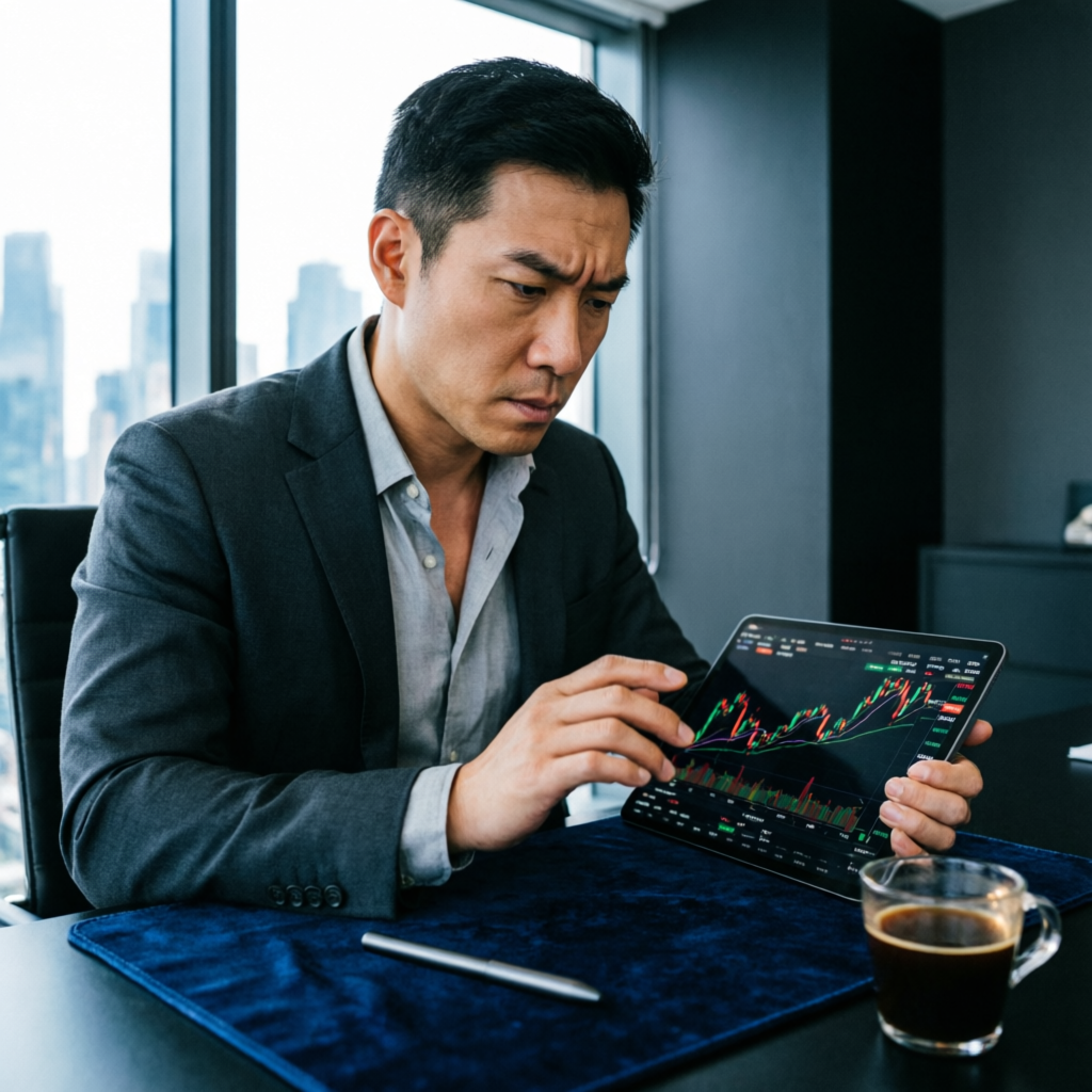 Professional trader analyzing forex charts - PFM Capitals funded account management strategy