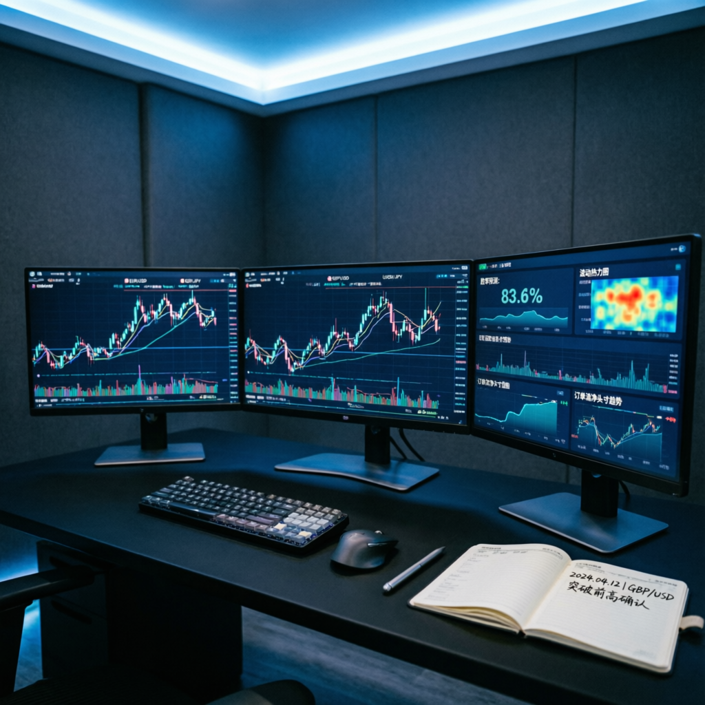 Professional trading workspace with risk management tools for Apex Trader Funding