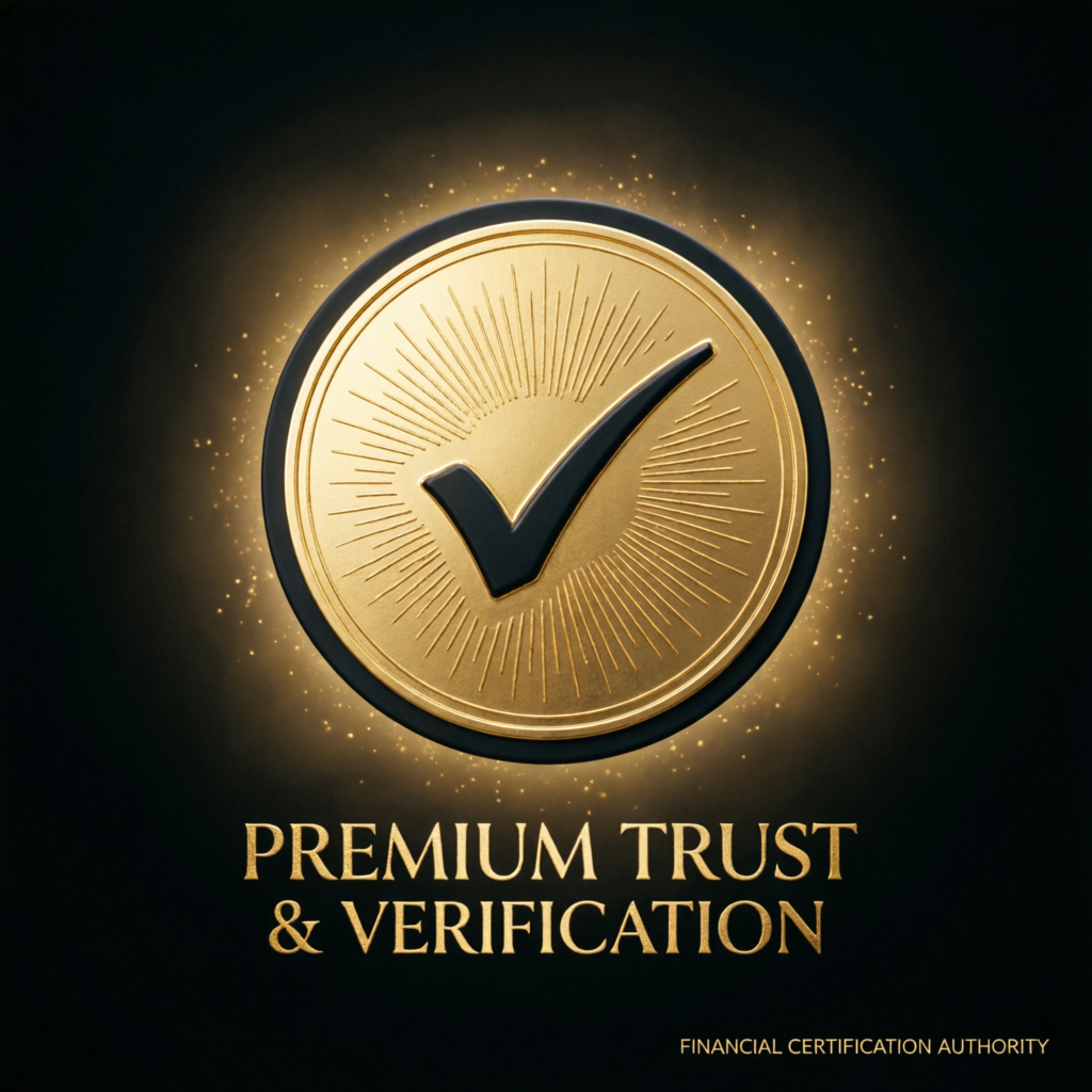 Premium trust and verification badge for financial certification