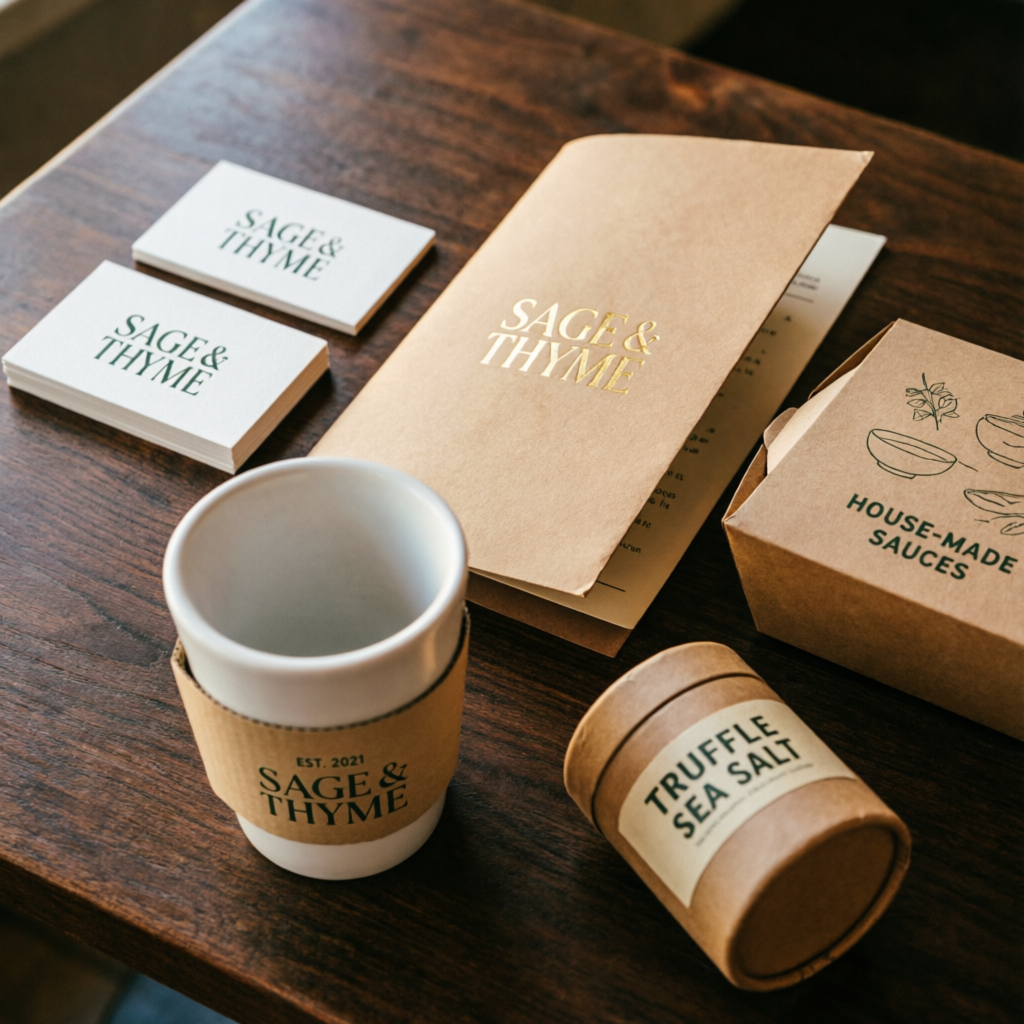 Sage and Thyme café branding
