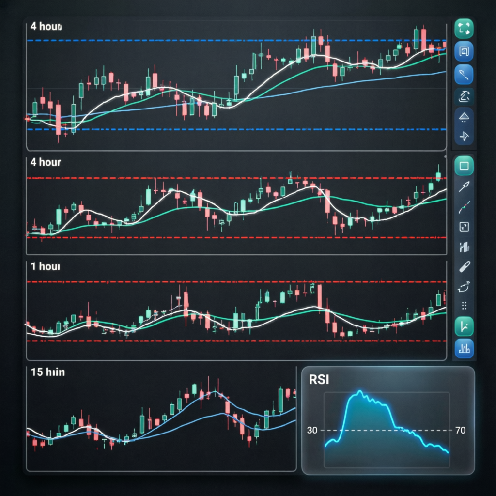 Multi-timeframe technical analysis strategy for Aqua Funded challenge