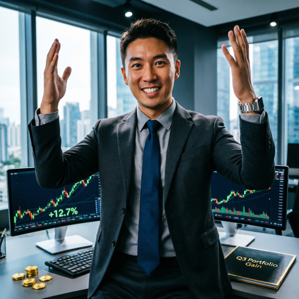 Successful funded trader celebrating profits from prop firm trading