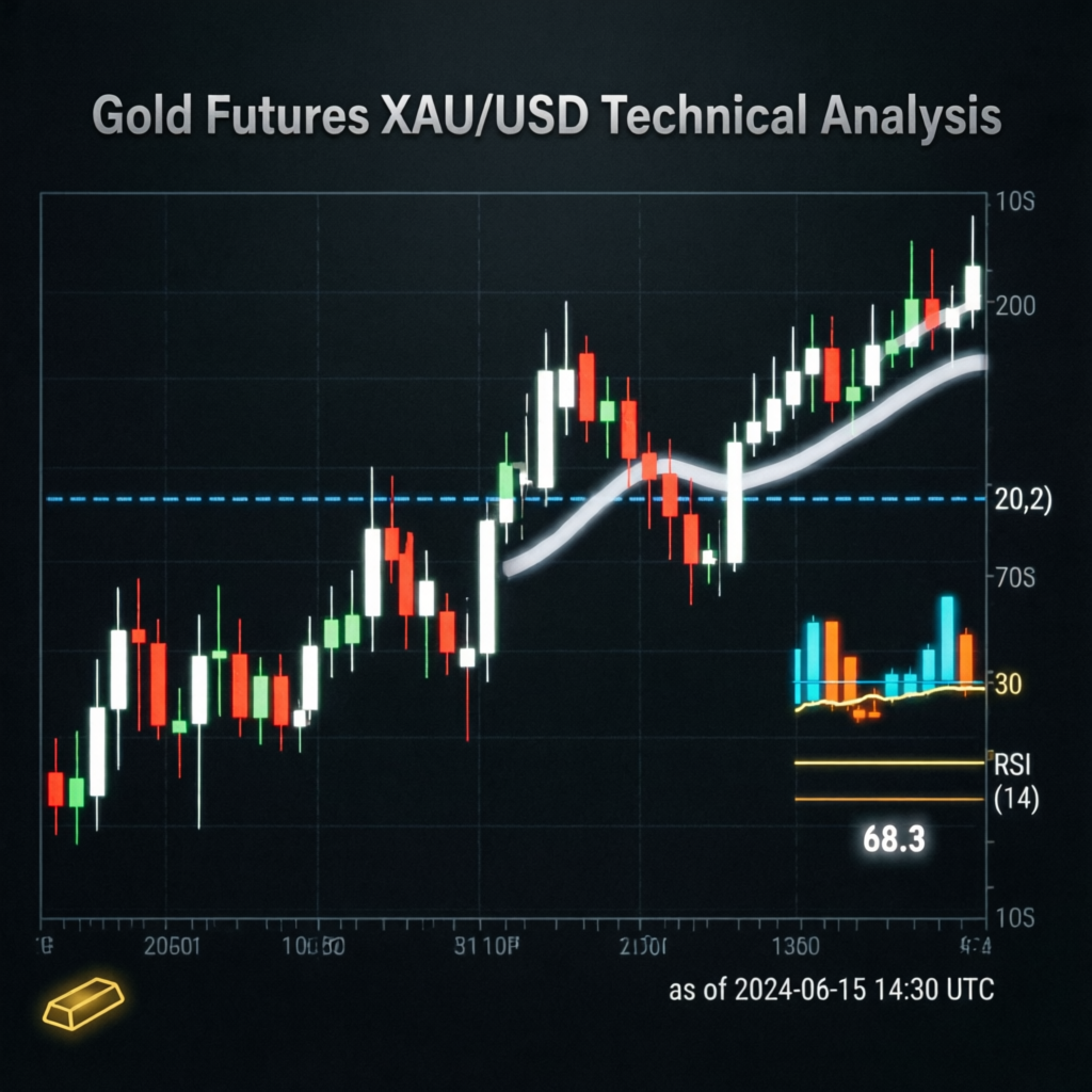 Gold futures XAU/USD technical analysis chart