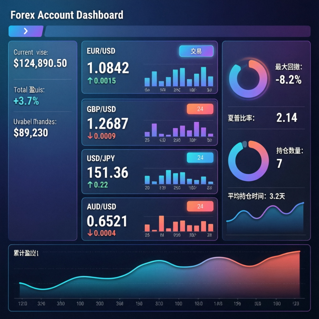 Forex Account Management Dashboard - Multi-Currency Trading