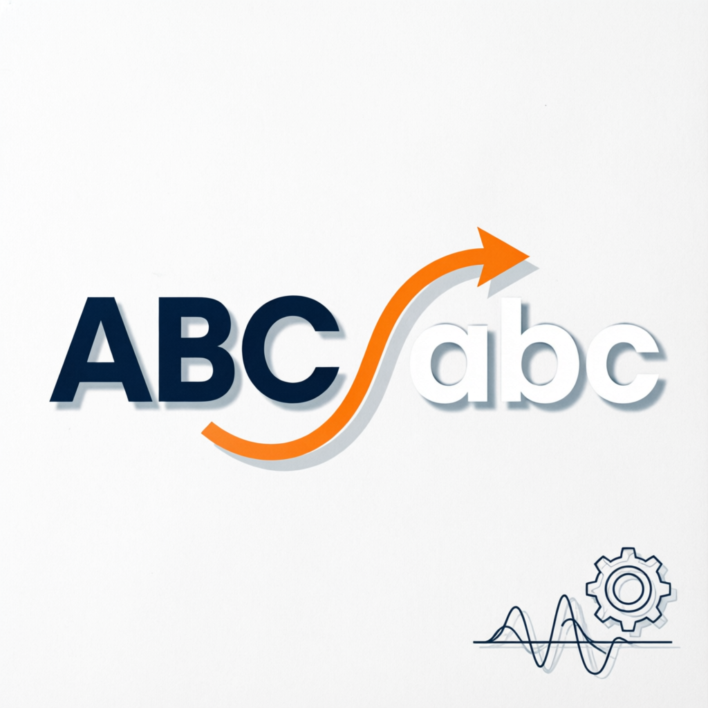 Uppercase to Lowercase Converter illustration showing ABC transforming to abc with an orange arrow