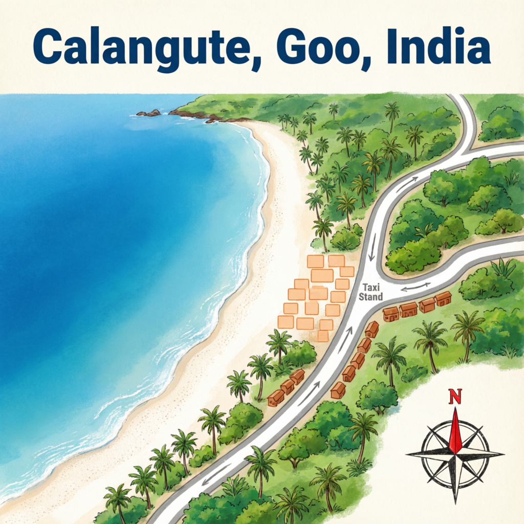 Calangute Goa India Map