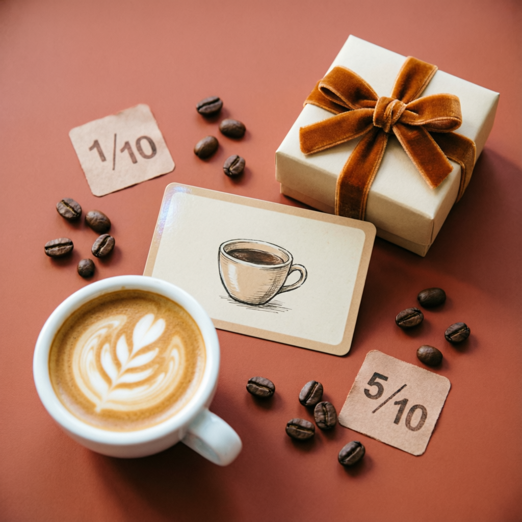 Gift cards y premios del club de café