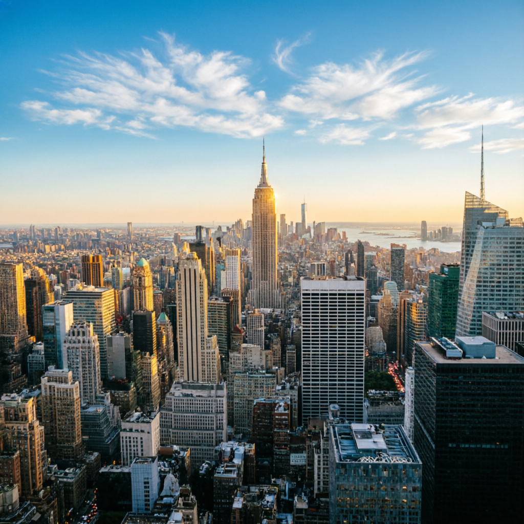 City skyline background